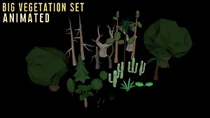 BigLow-PolyAnimated VegetationSet 3D model