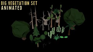 Big Low-Poly Animated Vegetation Set