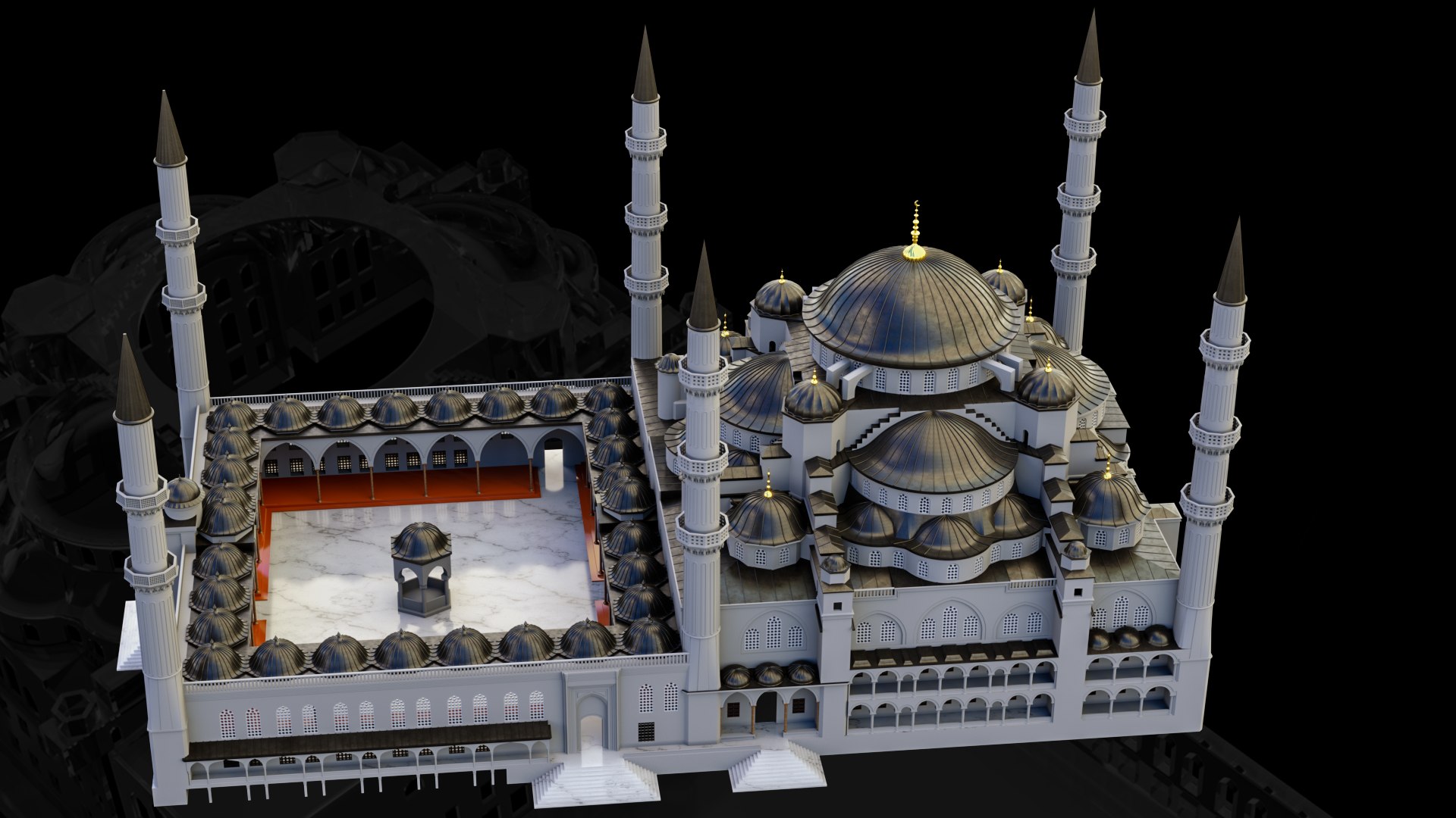 Blue Mosque 3D - TurboSquid 2157781