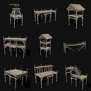 HARBOR HARBOUR PIER CONSTRUCTION DOCKS BRIDGE PORT AAA BUILDER 3D model