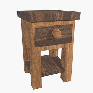 Low-poly Night table 3D model