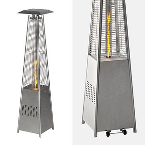3D modern patio heater pyramid model