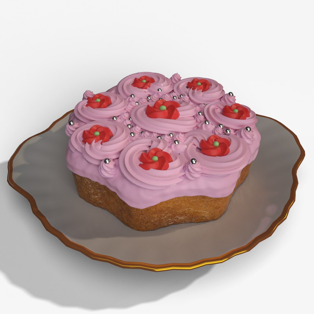 Cream Cake 3D Icon download in PNG, OBJ or Blend format