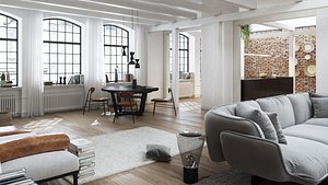 Workshop Apartment in London Cinema 4D and Octane Render