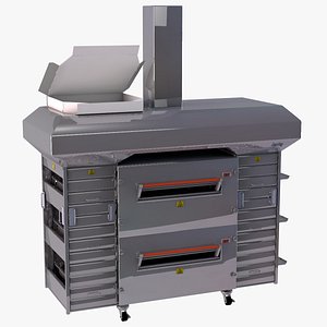 Pizza Oven and Pizza Box 3D model