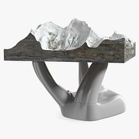 Miniature Everest Mountain on Sculptural Stand