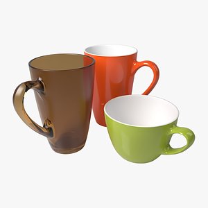 ceramic cups 3D