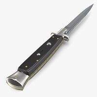 Automatic Switchblade Stiletto Knife Wood Handle