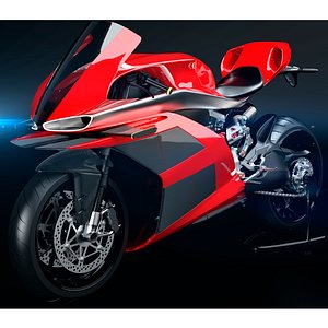 3D model moto motorcycle