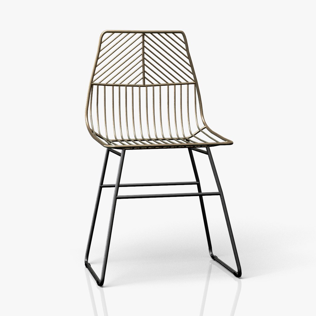 3D Geometric Wire Dining Chair TurboSquid 2095185