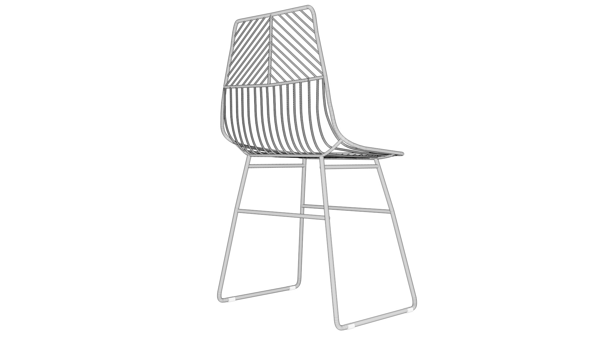 3D Geometric Wire Dining Chair TurboSquid 2095185