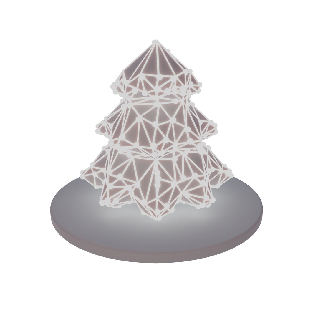 Animated Tech Tree - 2k Loop Video - 241 Png Render - Snow Sky Model ...