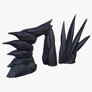 Stylized Dark Rocks