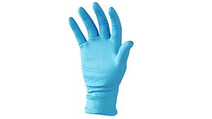 3D surgical latex gloves right