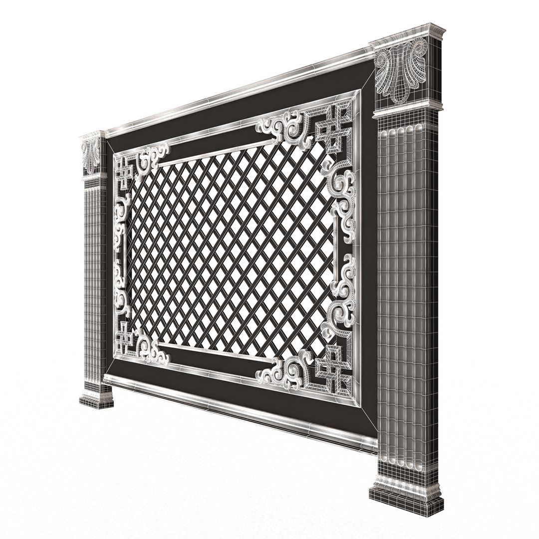Radiator Cover Decorative Screening Grille Panel 02 Model - TurboSquid ...