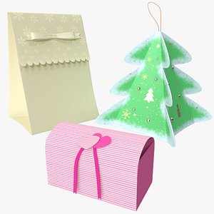 3D Gift Boxes Collection model