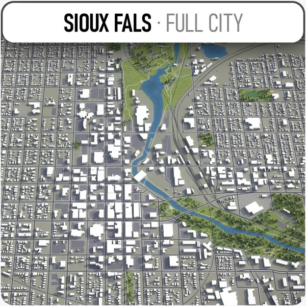 sioux falls surrounding - 3D model