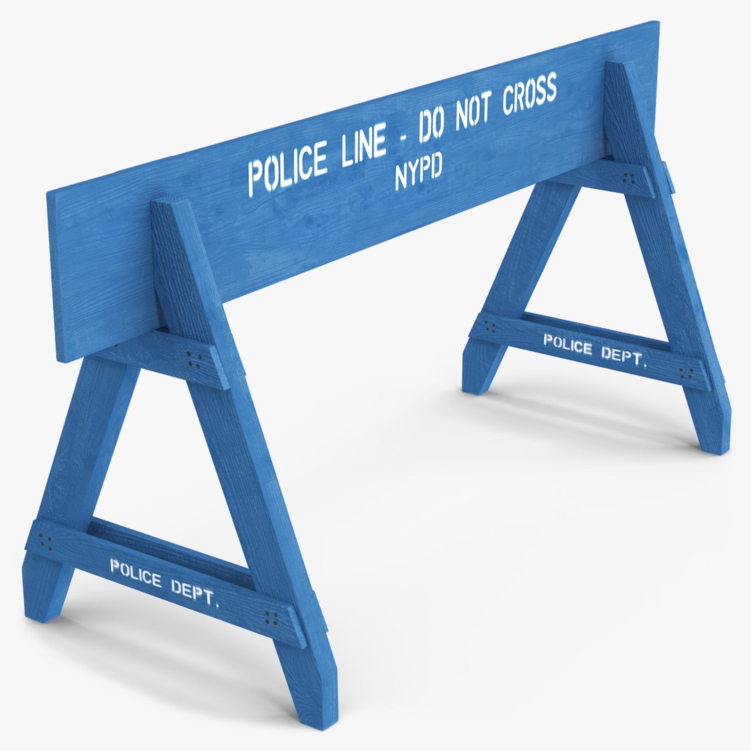 NYPD Police Barricade Barrier 3D Model - TurboSquid 2245879