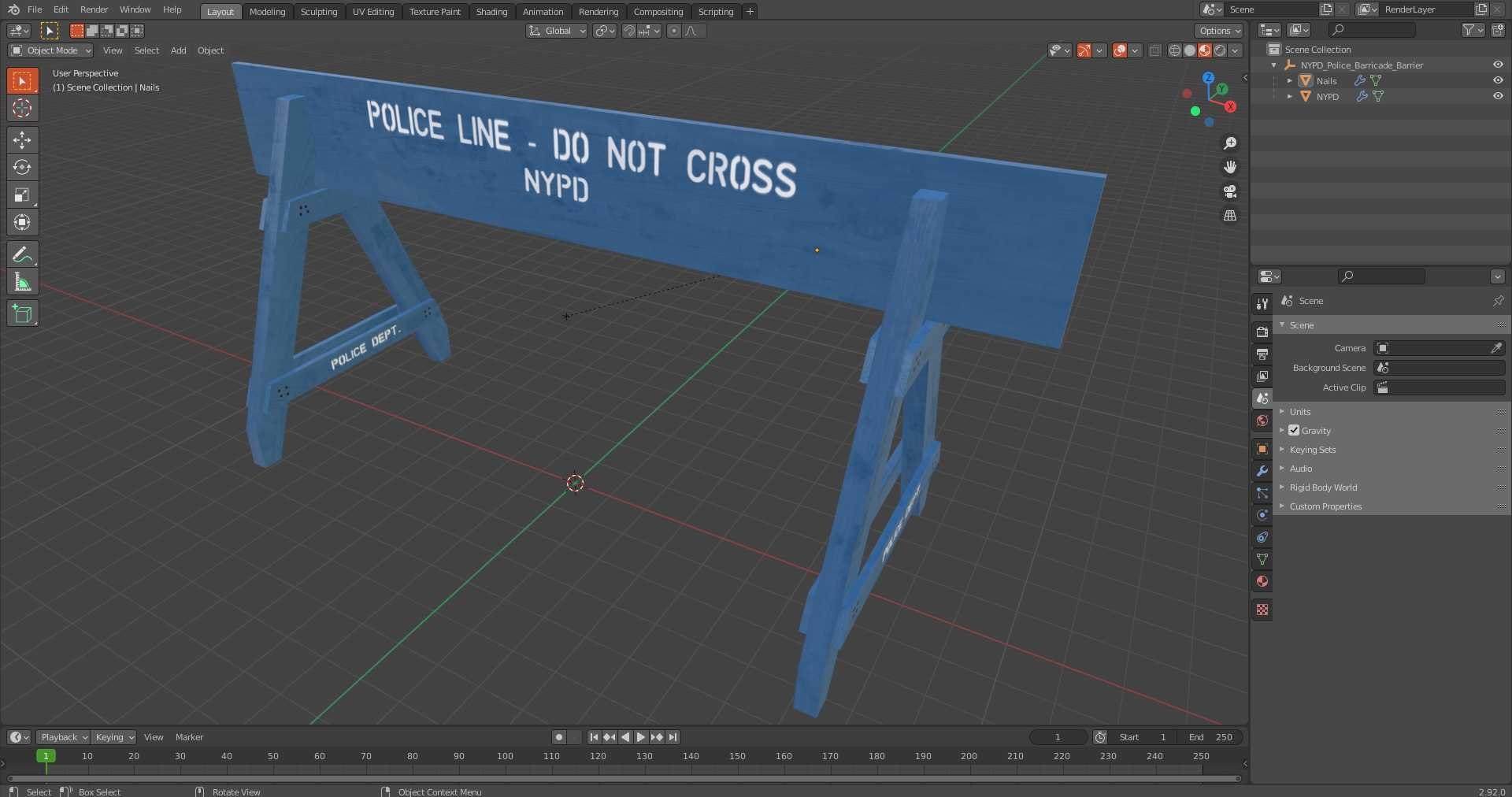 NYPD Police Barricade Barrier 3D model https://p.turbosquid.com/ts-thumb/SE/wr1MqV/hR/nypdpolicebarricadebarrierc4dmodel022/jpg/1719202831/1920x1080/fit_q87/7fde2c7a79334f62bf3a11ddc8080aa0e5af87b1/nypdpolicebarricadebarrierc4dmodel022.jpg