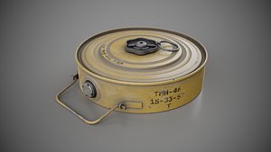 TM 46 Soviet anti tank pressure activated mine low-poly 3d model