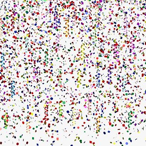 confetti birthday decoration 3d model