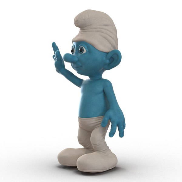 3d smurf rigged model