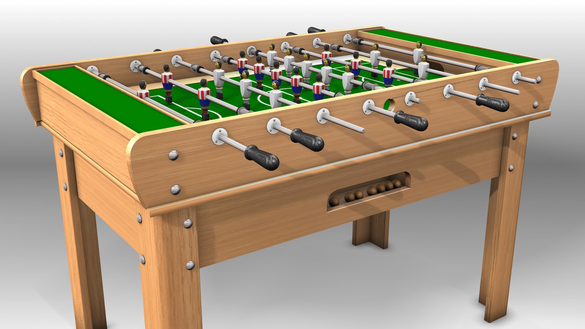 Spanish Foosball 3d Model