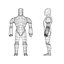 Cyborg Knight - Personaggio RPG / FPS Low Poly con armatura e animazione