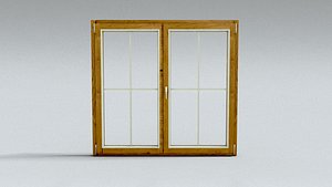 laos Two Wings Window 3D model