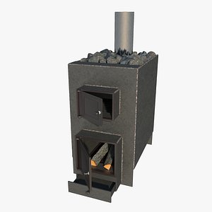 homemade metal sauna stove 3D model