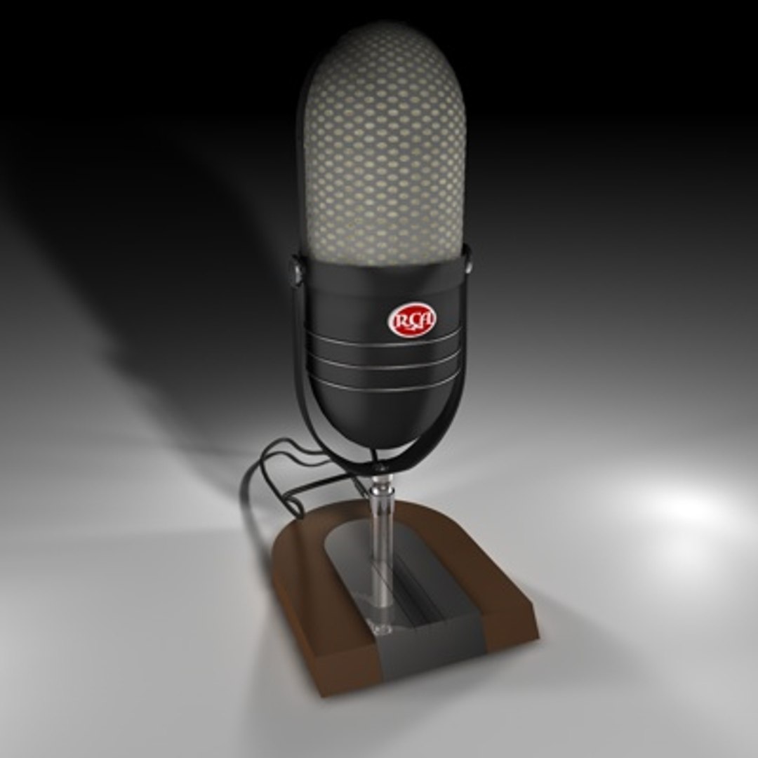 3ds Max Vintage Rca Microphone