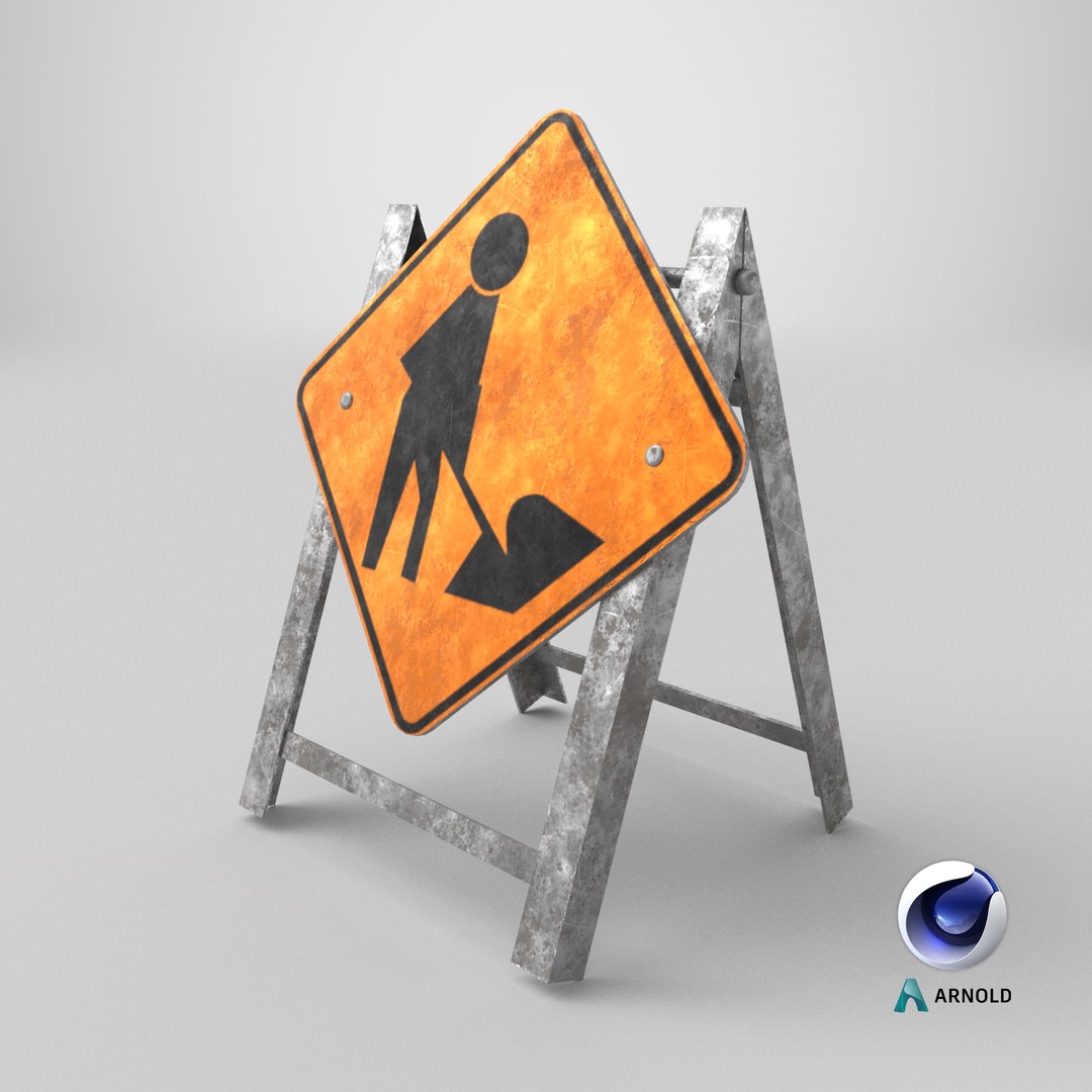 Road Work Sign model https://p.turbosquid.com/ts-thumb/SF/WjyJ3G/XC/stemcell_cinema_4d_arnold_render/png/1777533273/1920x1080/fit_q87/4d5d17f9bcce1b57c70497ea74dd46ad6baef79a/stemcell_cinema_4d_arnold_render.jpg