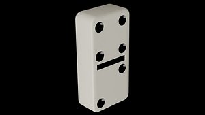ivory domino piece 16 3D model