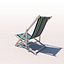 deck chair - contemporary 3d obj
