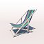 deck chair - contemporary 3d obj