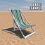 deck chair - contemporary 3d obj