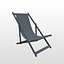 deck chair - contemporary 3d obj