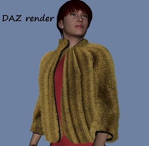 Fur bolero for DAZ Genesis and FBX