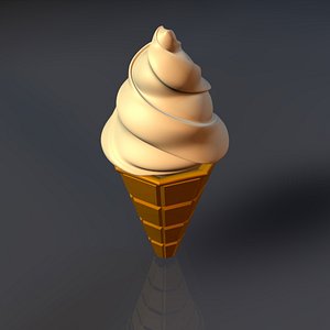 3d model soft serve ice cream