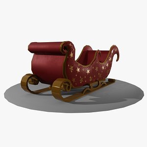 3D READY TO USE CHRISTMAS SLEIGH