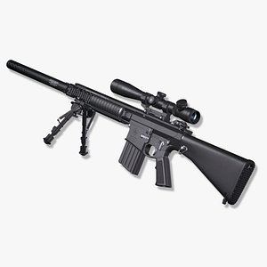 AR-10 Custom-02 M110 edition 3D model