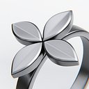 Floral Leaf Ring - Minimal Elegant Jewelry 3D Print Model