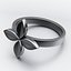 Anel com Folha Floral - Modelo de Impressão 3D de Joia Minimalista e Elegante