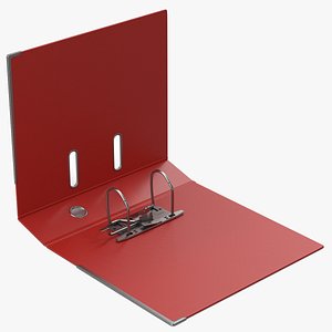 3d open ring binder red