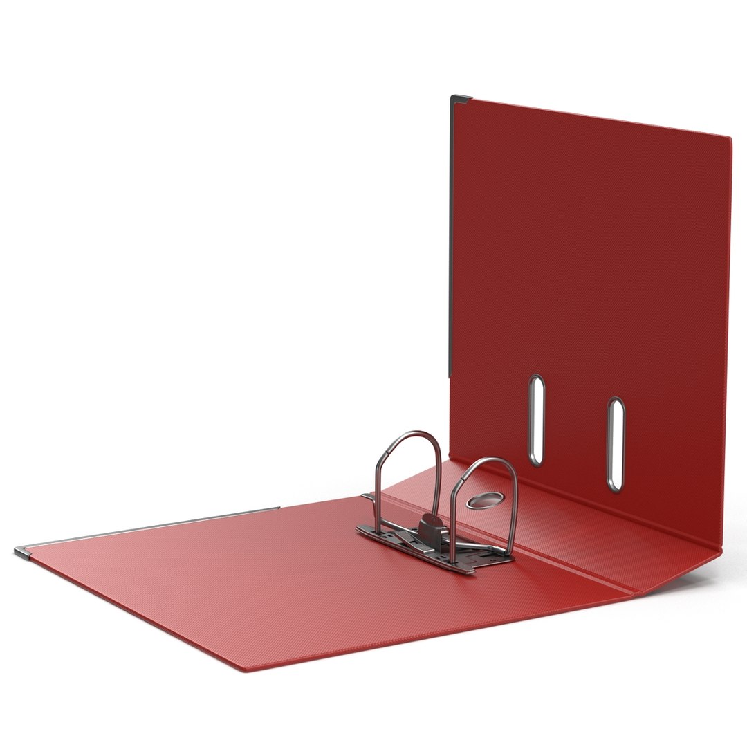 3d Open Ring Binder Red