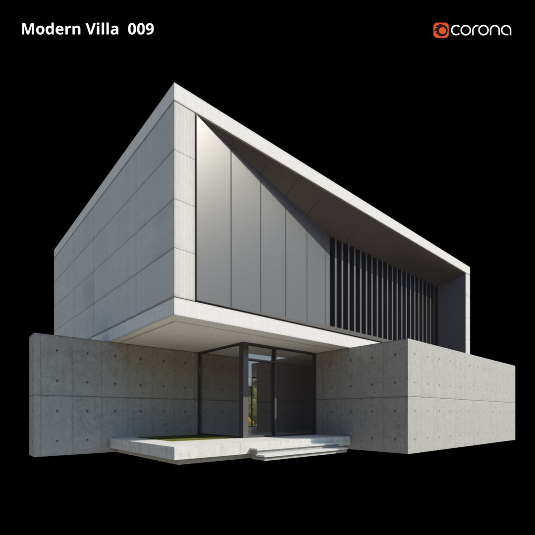 Modern Villa Design 009 3D Model - TurboSquid 2199596