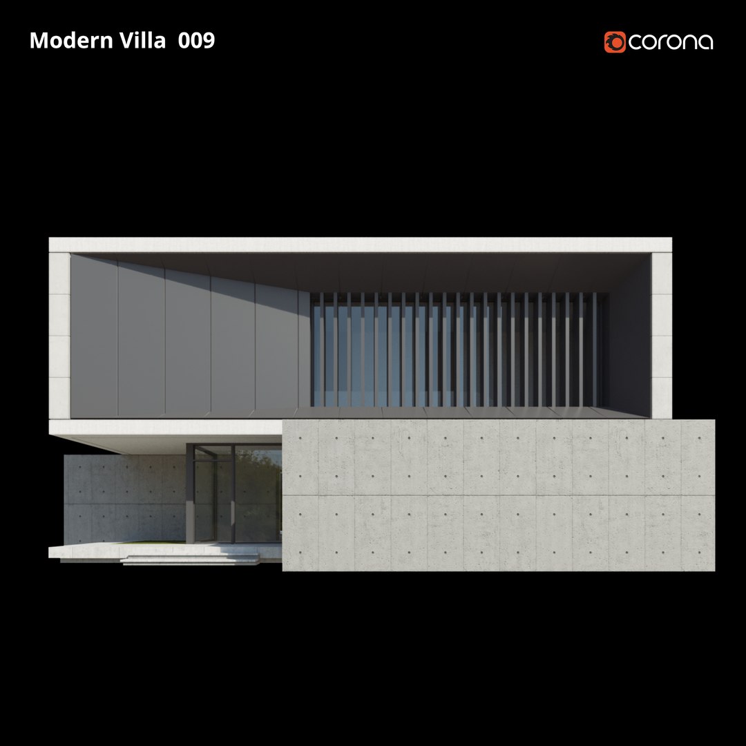 Modern Villa Design 009 3D Model - TurboSquid 2199596