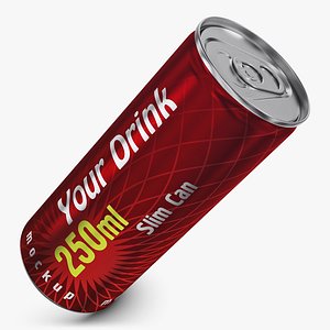 3D Aluminum Slim Can 250ml v 2 model