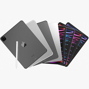 Apple iPad Pro 2022 11-inch 4th gen WiFi- Cellular with Pencil All Colors 3D