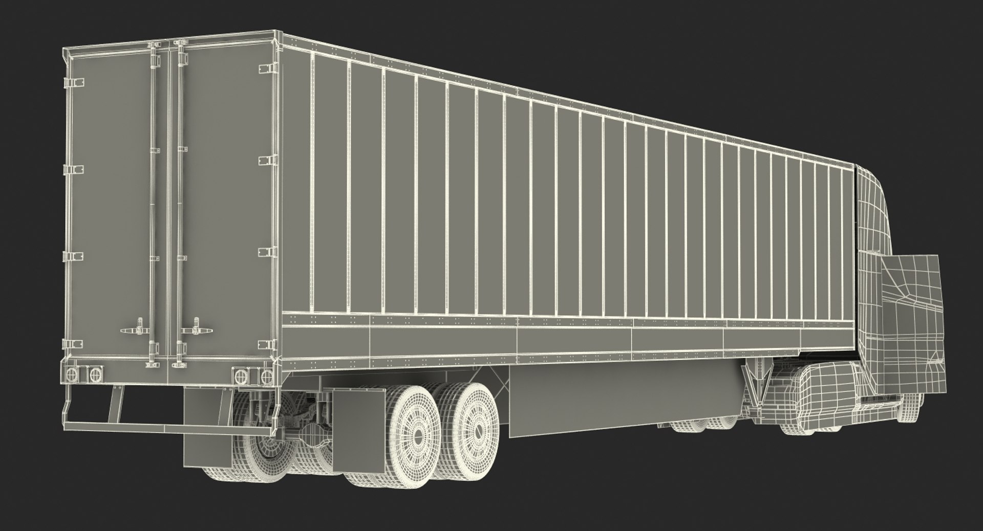 Tesla Semi Truck Trailer 3d Model Turbosquid 1247298